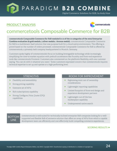 commerce tools Product Analysis (Enterprise)