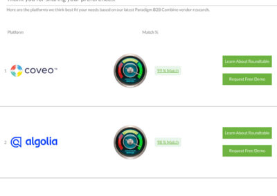 Review your search platform matches